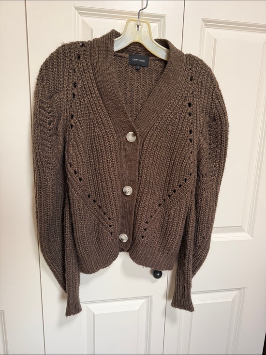 DRIFTWOOD Sweaters - DRIFTWOOD Brown Chunky Knit Button-Front Cardigan